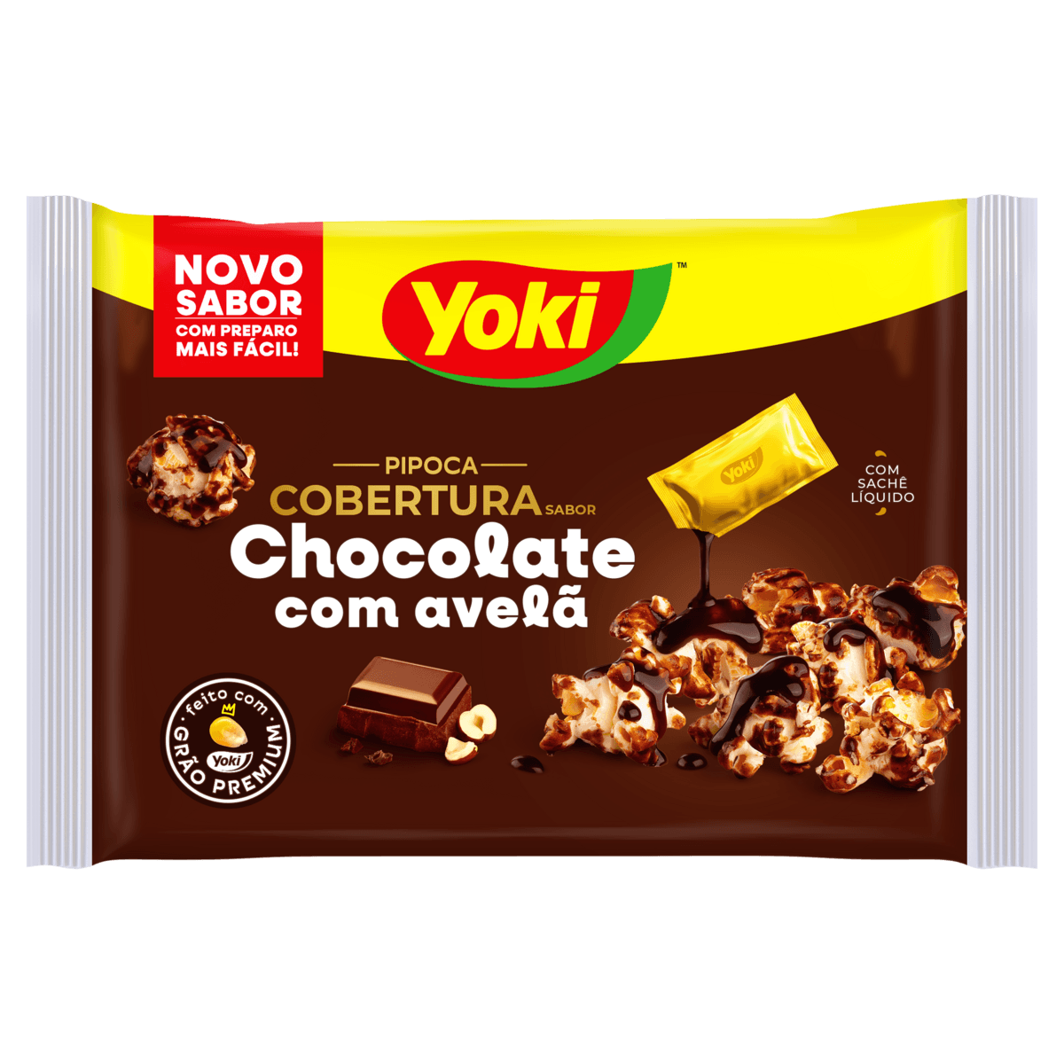 Pipoca Para Micro-Ondas Cobertura de Chocolate Yoki 160g